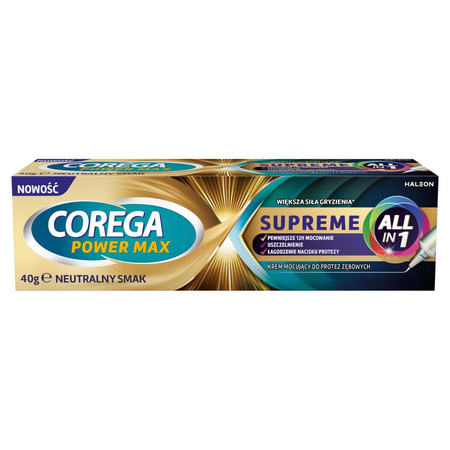 Power Max Supreme All in 1 krem mocujący do protez zębowych 40g