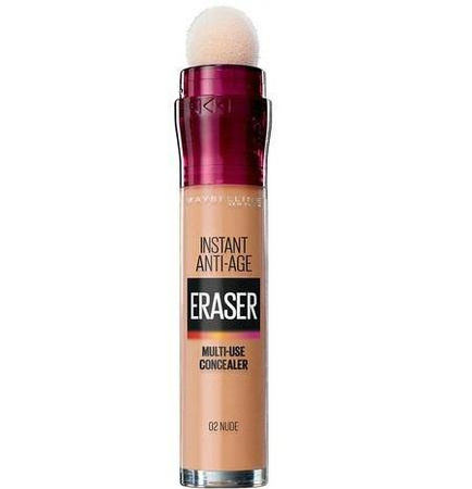 Maybelline Instant Anti-Age Eraser Concealer korektor do twarzy z gąbeczką 02 Nude 6.8ml