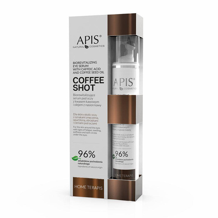 APIS - Coffee Shot biorewitalizujące serum pod oczy z kwasem kawowym i olejem z nasion kawy 10ml