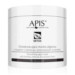 APIS - Detox Maska algowa detoksykująca do twarzy z węglem z bambusa i jonizowanym srebrem 200g