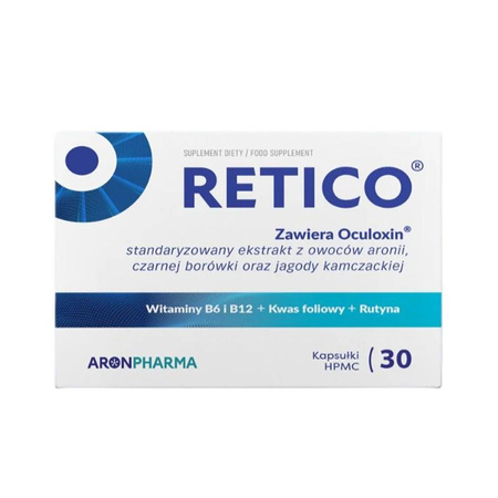 Retico wsparcie wzroku suplement diety 30 kapsułek