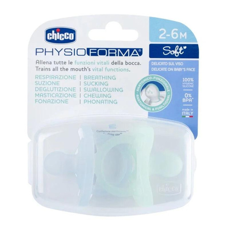 PhysioForma Soft smoczek silikonowy 2-6m Niebieski 2szt.