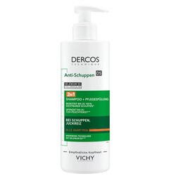 Dercos szampon przeciwłupieżowy z odżywką 2w1 390ml