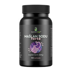 BetterMe Maślan Sodu Forte 770mg suplement diety dla zdrowych jelit 100 kapsułek