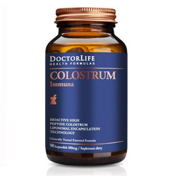 Doctor Life Colostrum Immunab bio-aktywne kolostrum 500mg suplement diety 90 kapsułek