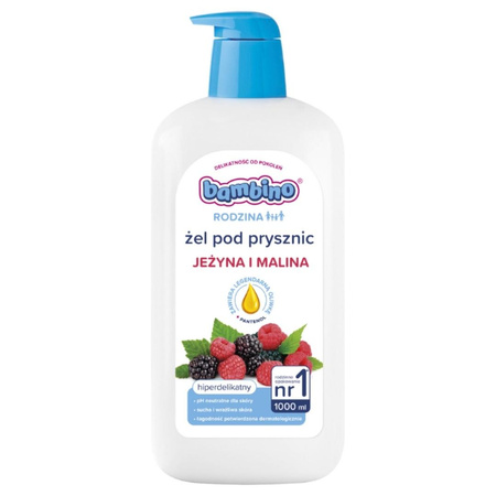 Rodzina żel pod prysznic hiperdelikatny Jeżyna i Malina 1000ml