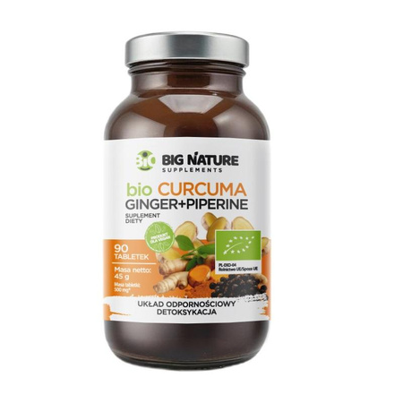 Bio Curcuma Ginger + Piperine suplement diety 90 tabletek