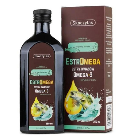 EstrOmega rybie kwasy omega 3 DHA i EPA suplement diety w płynie 250ml