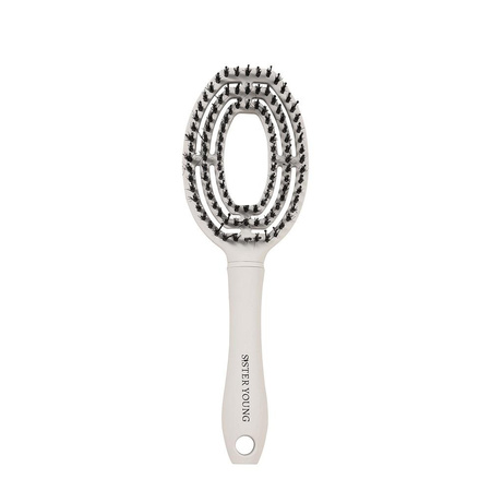 Sister Young Coco Hair Brush szczotka do włosów z włosiem dzika White