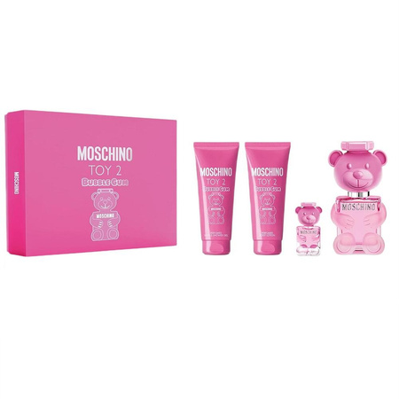 Moschino Toy 2 Bubble Gum zestaw woda toaletowa spray 100ml + balsam do ciała 100ml + żel pod prysznic 100ml + woda toaletowa spray 5ml