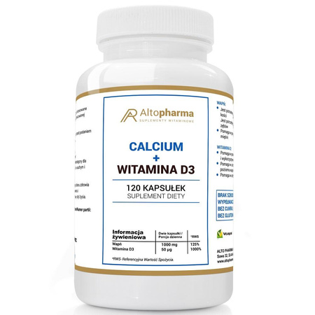 AltoPharma Calcium + Witamina D3 suplement diety 120 kapsułek