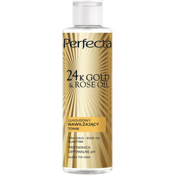 24K Gold &amp; Rose Oil luksusowy nawilżający tonik do twarzy 200ml