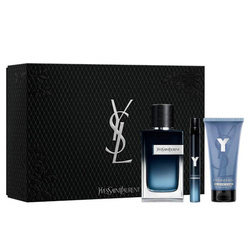 Y Pour Homme zestaw woda perfumowana spray 100ml + woda perfumowana spray 10ml + żel pod prysznic 50ml