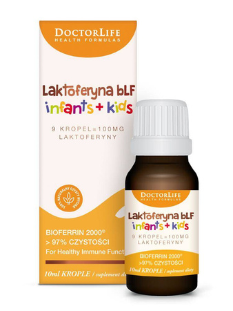 Doctor Life Laktoferyna bLF Infants + Kids 100mg suplement diety w kroplach 10ml