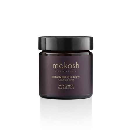 Mokosh Active Face Scrub aktywny peeling do twarzy Róża z jagodą 60ml