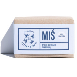 Delikatne mydło w kostce z lanoliną Miś 110g