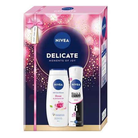 Delicate zestaw żel pod prysznic 250ml + antyperspirant w sprayu 150ml