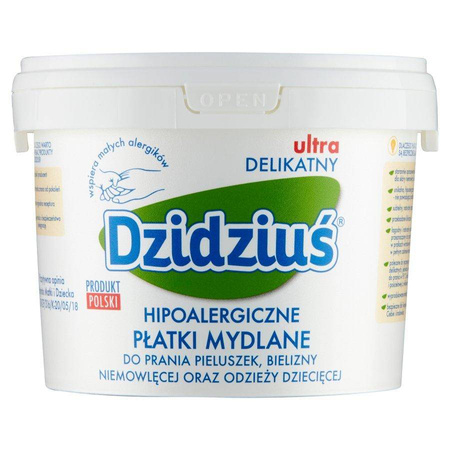 Dzidzius Hipoalergiczne płatki mydlane do prania bielizny niemowlęcej i dziecięcej 400g