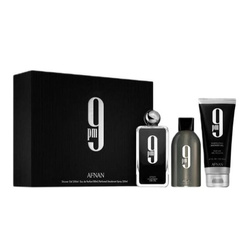 Afnan 9pm zestaw woda perfumowana spray 100ml + żel pod prysznic 150ml + dezodorant spray 250ml