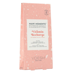 Mani Moments Vitamin Recharge zestaw do manicure peeling cukrowy + maska kremowa + masło do masażu + pilnik do paznokci