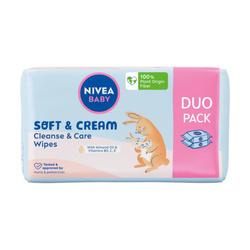 Baby Soft &amp; Cream chusteczki biodegradowalne 2x57szt