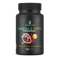 BetterMe Omega 3 Forte + Witamina E suplement diety 120 kapsułek