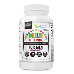 WISH Pharmaceutical For Men Multiwitamina Complex + Prebiotyk suplement diety 120 kapsułek