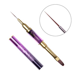 Pędzelek dwustronny 2w1 do zdobień i żelu #11