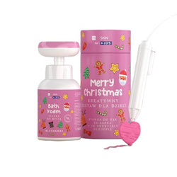 Kids Merry Christmas kreatywny zestaw dla dzieci różowa pianka do mycia rąk Jagodowa 300ml + długopis 3D 1szt