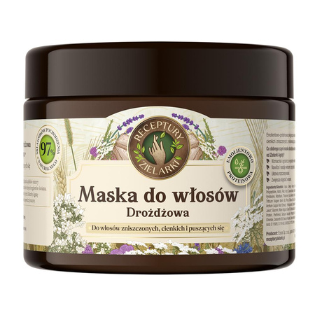 Maska drożdżowa do włosów zniszczonych cienkich i puszących się 300ml