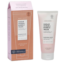 Sugar Scrub + Bubble Wash peeling i pianka do mycia skóry głowy i ciała Blossom Bliss 210g