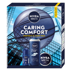 Men Caring Comfort zestaw żel pod prysznic 3w1 250ml + antyperspirant roll-on 50ml + krem uniwersalny 100ml