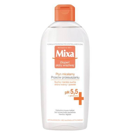 Mixa Płyn miceralny przeciw przesuszaniu do skóry suchej i bardzo suchej 400ml