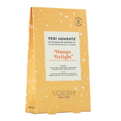Pedi Moments Mango Delight zestaw do pedicure sól morska do namaczania + peeling cukrowy + maska błotna + masło do masażu + pilnik do paznokci