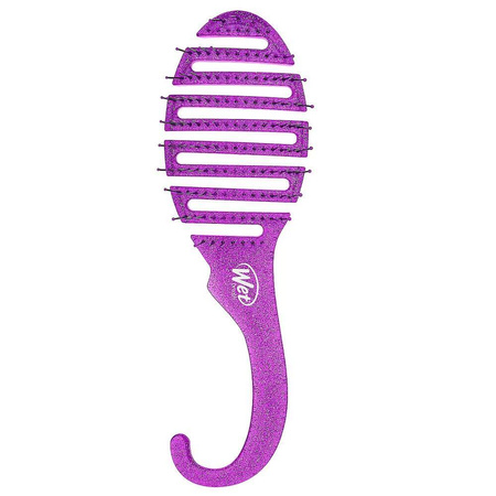 Shower Detangler szczotka do rozczesywania włosów pod prysznicem Purple Glitter