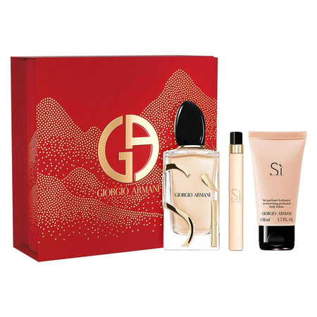 Giorgio Armani Si zestaw woda perfumowana spray 100ml + 10ml + balsam 50ml