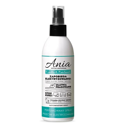 Ania perfumowany spray przeciw elektryzowaniu Vanilla &amp; Patchouli 220ml