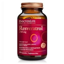 Doctor Life Resveratrol resweratrol z ekstratem z pestek winogron 250mg suplement diety 30 kapsułek