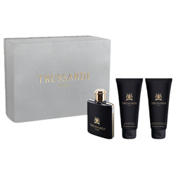 Trussardi Uomo zestaw woda toaletowa spray 100ml + balsam po goleniu 200ml + żel pod prysznic 200ml