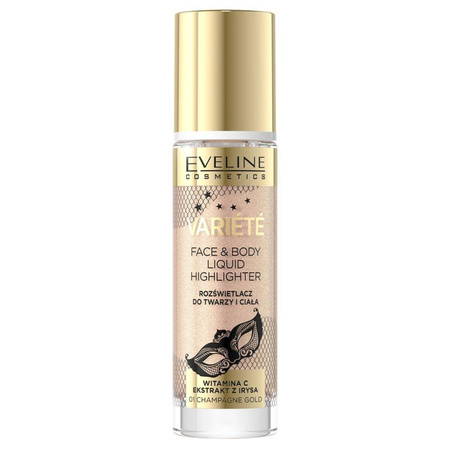 Variete Liquid Highlighter płynny rozświetlacz do twarzy i ciała 01 Champagne Gold 30ml