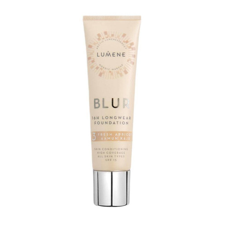 Lumene Blur 16h Longwear wygładzający podkład 3 Fresh Apricot 30ml