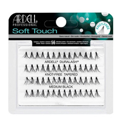 Ardell - Soft Touch Knot-Free kępki rzęs Medium Black 56szt.