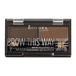 Brow This Way Brow Sculpting Kit zestaw do konturowania brwi 003 Dark Brown 1.3g