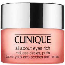 Clinique All About Eyes Rich Cream bogaty krem redukujący sińce pod oczami opuchliznę oraz linie i drobne zmarszczki 15ml