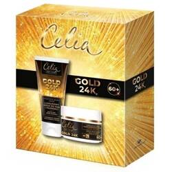 De Luxe Gold 24K zestaw luksusowy krem przeciwzmarszczkowy 60+ 50ml + luksusowy krem do rąk i paznokci 80ml