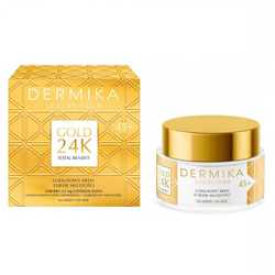 Dermika Luxury Gold 24K Total Benefit luksusowy krem eliksir młodości 45+ 50ml