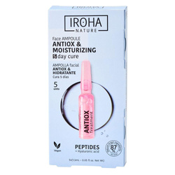 IROHA Nature Peptides Antiox Face Ampoule antyoksydacyjno-nawilżające ampułki do twarzy z peptydami 5x1.5ml