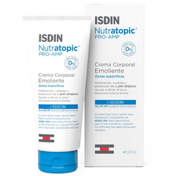 Isdin Nutratopic Pro-AMP Emollient Cream Atopic Skin zmiękczający krem do ciała dla skóry atopowej 200ml