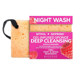 Night Wash głęboko oczyszczająca gąbka z retinolem i żelem malinowym 75g