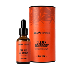 ZEW FOR MEN Olejek do brody z olejem konopnym Połysk 30ml